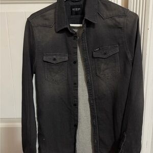 GUESS Women's Black Button-Up Blouse